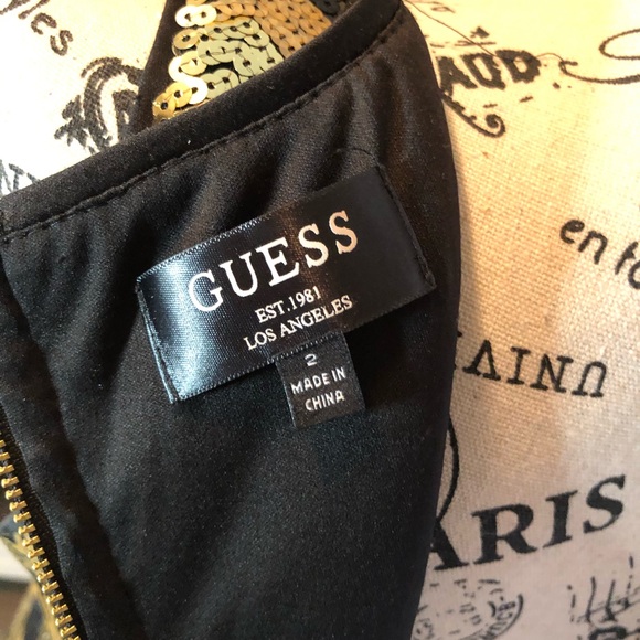 Guess Chevron Sequin Cocktail Dress - Picture 8 of 9